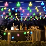 BlueFire イルミネーションライト 電池式 100LED電球 7メートル ストリングスライト 飾り付け ボールライト リモコン 8モード 点滅 ワイヤーライト 室内照明 屋外 ガーデン飾り 結婚