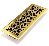Accord AMFRPBC412 Charleston Floor Register, 4-Inch x 12-Inch(Duct Opening Measurements), Polished B