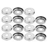 uxcell 手すり部品　ブラケット　ハンドレールプレートカバー　 ラダーカバー 安全な手すり用 304ステンレス鋼 15個入り