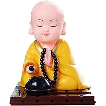 Amazon | 僧侶 和尚 坊ちゃん 小坊主 置物 ソーラーフィギュア