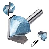 uxcell 木工V溝ビット プラスチック 炭素繊維 チップボード 積層ベニア 滑らか １個入り