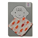 めんぷます田赤ちゃんのハンカチガーゼ 2枚入り大好き(レッド)25×25cm綿100%日本製