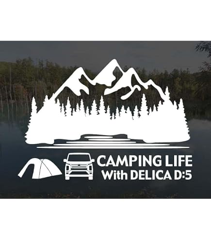 Amazon.co.jp: デリカ D:5 ステッカー CAMPING LIFE Sサイズ (ライト 