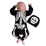 ハロウィン ロンパース 子供、三番目の店 新生児 ベビー ボーイズ ガールズ ハロウィン ボーンプリントロンパージャンプスーツ+セット衣装