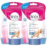 ヴィート Veet ピュア バスタイム 除毛クリーム 敏感肌用 150g × 2個 スポンジ付き 脱毛クリーム