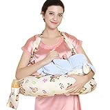 チャミ 授乳クッション 人気 授乳枕 授乳神器 乳児用腰を守る　抱き枕 綿製品 マルチカラー選択可能 カバー付く (小熊ベージュ)