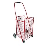 ショッピングカート ライフスタイルのソリューション折りたたみ式ショッピングトロリーバスケット30L容量小 (色 : B)