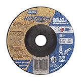 Norton Norzon Plus Depressed Center Abrasive Wheel, Type 27, Zirconia Alumina, 5/8 Arbor, 4 Diameter