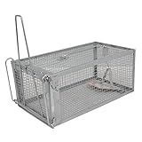 iimono117 小動物捕獲器 アニマルトラップ/ネズミ駆除 害獣 駆除 動物捕獲器 捕獲器 箱罠 トラップケージ 踏み板式 (SS)