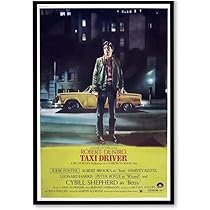 Amazon.co.jp: 【フレーム付-黒-】 映画ポスター タクシードライバー