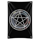 Pentagram Pentacle Star Wiccan魔女ホームビジネスオフィスSign 22" x 33" MINI.BANNER.Z000155_8