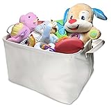 100% Cotton Premium Quality Canvas 17 Long Collapsible Child Toy Storage Bin Baby Clothes Hamper Nur