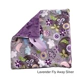 BbEmerald Lavender Fly Away Silver Baby Pacifier Blanket