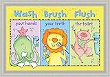 WashブラシFlush Sydney Wright Your Hands Your歯のトイレKidsサイン入りアートプリント 14  x 20  Inch PL-SYD454-W-18x12