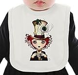 Lady Hatter ネクタイを有する有機ビブ Medium