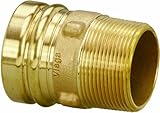 Viega 91337 ProPressブロンズXLアダプタwithオス3-inch by 3-inch P XオスNPT