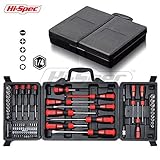 hi-spec 60 pc広範なスクリュードライバーセットwith Precision Screwdrivers、1 / 4 "メトリックソケットと柔軟な拡張子シャフトfor DIY、修理、ハンドヘル