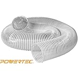 POWERTEC 70143 4-Inch x 20-Feet Flexible PVC Dust Collection Hose, Clear Color [並行輸入品]