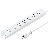 サンワダイレクト 電源タップ 7個口 3m 3P 雷ガード マグネット 一括スイッチ ＜PSE取得＞ 700-TAP037
