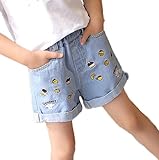 (チェリーレッド) CherryRed 子供 女の子 男の子 子供 ショートパンツ ハーフパンツ 夏物 デニム110 ブルー