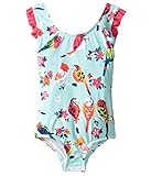 [ハットレイ] Hatley Kids ガールズ Tropical Birds Swimsuit (Toddler/Little Kids/Big Kids) 水着 Blue 3T Toddler [
