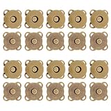 HappyHome マグネットボタン 10組セット 縫い付けタイプ 磁石ボタン アンティークゴールド 留め具 DIY 手芸 (14mm)