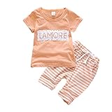 【SEBLES】ベビー 赤ちゃん 男の子 女の子 ユニセックス 半袖 ラウンドネック Tシャツ ボーダー パンツ ズボン ボトムス コットン 綿 コットン ツーピース セット 夏 春(タイプA,73c