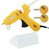 グルーガン,プロ大型グルーガン100W 高品質 パワー調整( 2段切替 60W-100W ) 溶融グルースティック便利な速乾性の接着剤道具 強力粘着 接着剤 包装や修理 スイッチ付き高温タイプDIYに