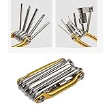 JWKZone 多機能修理ツール 自転車工具セット メンテナンスセット 修理キット　携帯型 コンパクト　折り畳み　使い勝手 ポータブル 屋外 家庭用メンテナンス 六角形ドライバー