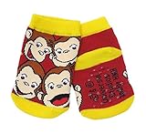 おさるのジョージ ベビーソックス 新生児はじめての靴下 0歳から1歳用 絵本キャラクターグッズ pz-jg08 ジョージぎっしり