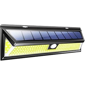 センサーライト【180個LED・リモコン付属】検知距離6～8メートル 高輝度 Rifny 人感センサーライト ソーラーラ…