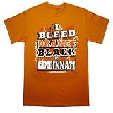 NFLシンシナティユニセックスFootball " I Bleedオレンジとブラック – Go Cincinnati」Tシャツ L オレンジ