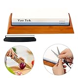 YaeTek 両面砥石 #1000/#6000 両用 プロ 家庭用 キッチン工具 鎌砥石 包丁研ぎ機 研ぎ石 中砥 仕上げ 全ゴム台付