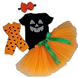AISHIONY Baby Girls 1st Halloween Tutu Onesie Costume Newborn Dress 4PCS L [並行輸入品]