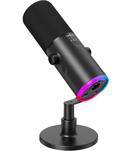 RGB ゲーミング マイク ダイナミック/XLR デュアル モード ポッドキャスト MAONO XLR/USB ゲーミングマイク ノイズキャンセリング PCマイク ポッドキャスト ストリーミング用 ダイナミックマイク ミュートボタン  単一指向性 YouTube 録音 ボイスチャット ライブ配信 ゲーム実況に PD100X ブランク | PAY ID