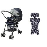 【セット買い】 アップリカ ベビーカー カルーンプラスハイシート スターネイビー + さらっとマット マリンアンカーNV 純正リバーシブルタイプ