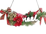 【オリジナル】　クリスマス ムーン型リース