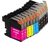 HI-Vision® 10個パック LC-103 LC103 XL 互換 大容量4個 ブラック 2個 (シアン、イエロー、マゼンタ) インクカートリッジ DCP-J152W、MFC-J245、J285DW、J450DW、J470DW、J475DW、J650DW、J870DW、J870DW、J。 875DW。 プリンター。