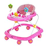Qianle Baby Infant Activity Walker Foldable Baby Walker with Wheels Pink by Qianle
