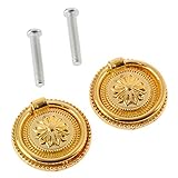 2個入り プルハンドル キャビネット取っ手 ドアハンドル 引き出し取っ手 ノブ 金具 装飾パーツ DIY 工具 ゴールデン 30mm