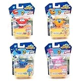 4 Pcs - Super Wings MINI Transforming planes series [ Hogi / Jett + Ari / Dizzy + Donnie + Jerome ] 