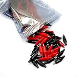 AW-Net ワニ口 クリップ 赤 黒 50 組 100 個 ワニグチ わにぐち わに口 ワニ口 ミノムシ 絶縁 導通 テスト 回路 試験 塗装 乾燥 工作 DIY 【小】3.5mm