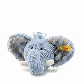 Steiff Soft and Cuddly Blue Elephant - 5 Plush Toy Rattle - Authentic Steiff [並行輸入品]