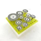 ケース付き！穴あき ダイヤモンド 切削 ディスクセット カッター ミニ　ルーター 10 セット ( 3.00mm )　シャンク径 2.35 3.0 3.17