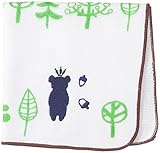 やわらぎ タオルハンカチ 今治産 ウルソン モリ ウルソン こぐま 25×25cm