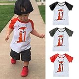 gbsell夏新生児赤ちゃん男の子女の子かわいい半袖Fox Tシャツトップ服装服