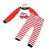 (マッドパイ)Mud Pie ベビー Holiday Car Lounge set pajamas(パジャマ) 101A003-12 ホワイト×レッド 9-12M(9ヶ月～12ヶ月) [並行輸入品]