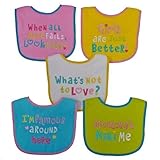 Neat Solutions Attitude Bib Set, Girl, 5 Count by Neat Solutions [並行輸入品]