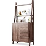 LOWYA （ロウヤ） キッチン キッチン収納 食器棚 カップボード 半完成品 収納棚 オープン棚 扉＆引き出し ダークブラウン おしゃれ 新生活