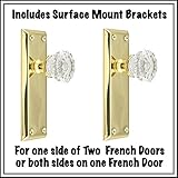 Two Single Surface Mount Dummy Depression Crystal Knobs & Polished Brass. Perfect Replica of the 190